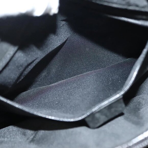 GUCCI GG Canvas Bamboo Hand Bag Nylon Black Silver Auth - Picture 11 of 16